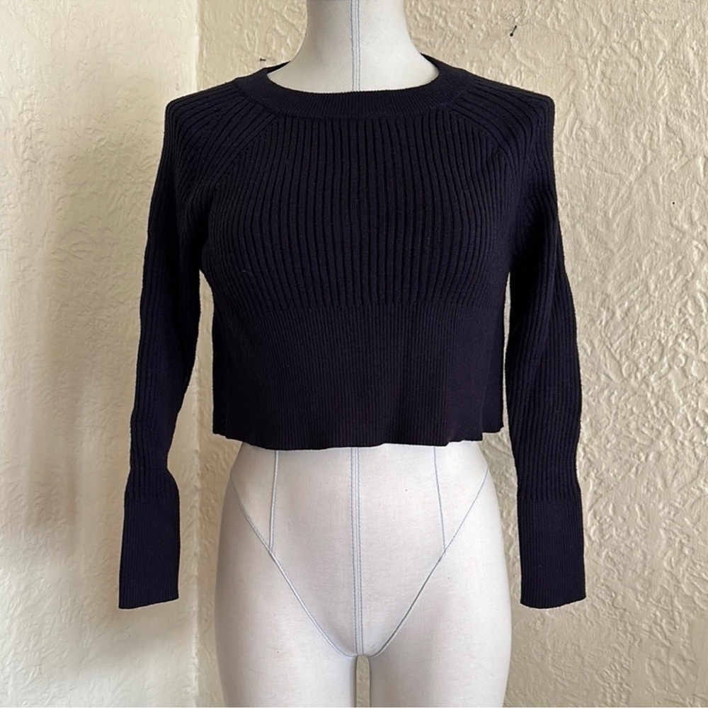 Hello Molly Navy Blue Cropped Sweater S/M